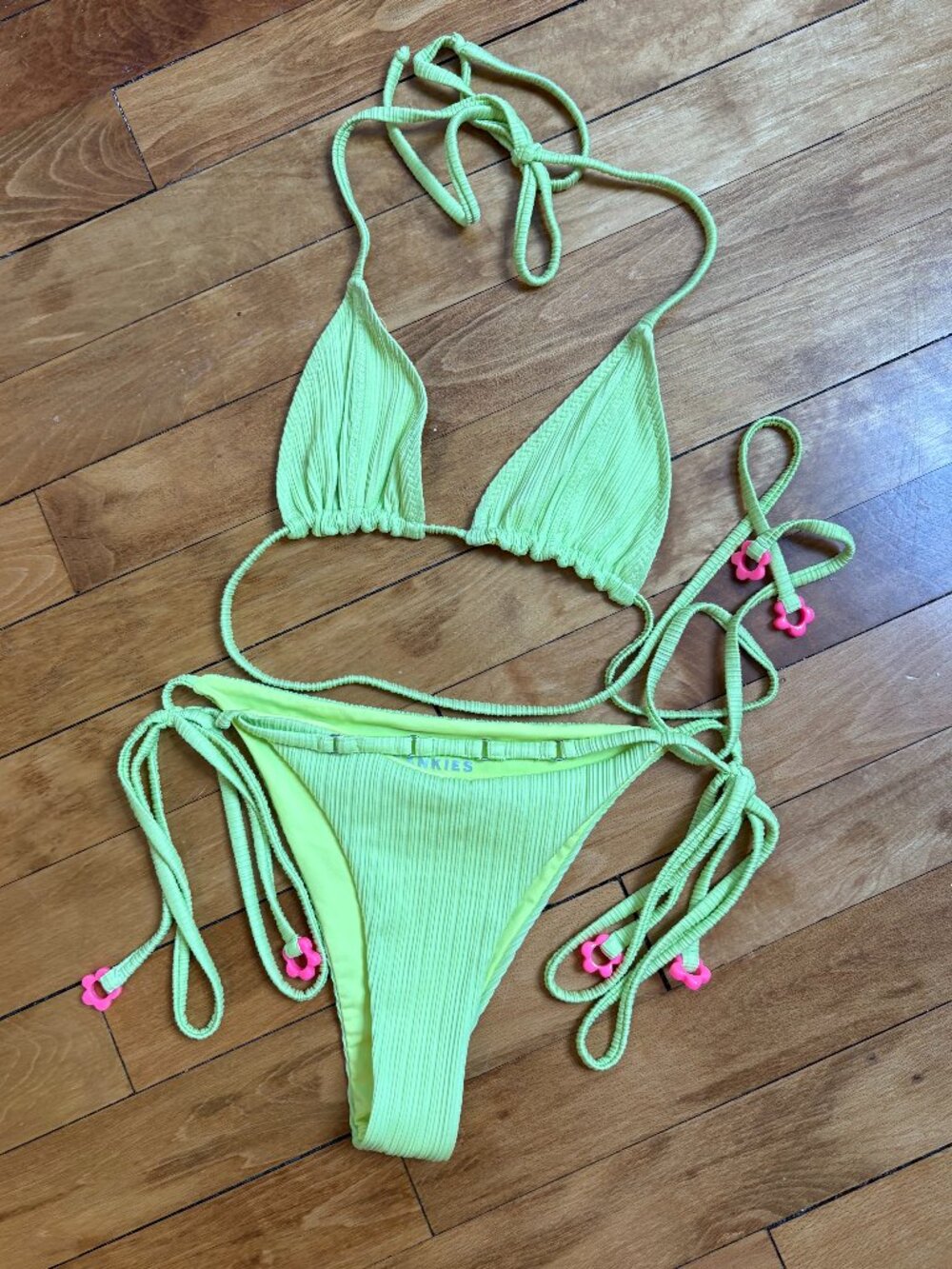 Frankie’s Bikinis Phillipa Plissé Micro Triangle Bikini Set